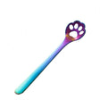 Stainless Steel Creative Cat Claw Coffee Spoon Dessert Cake Spoon, Style:Hollow Cat Claw Spoon, Color:Colorful - free shipping - PMC TechLife - Order now!