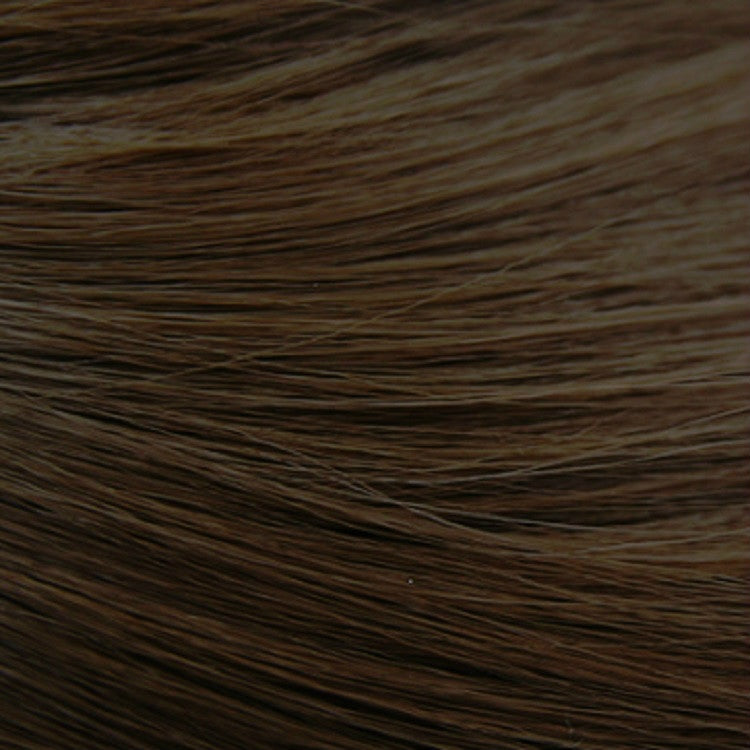 Women's Wool Long Hair With Bangs Natural Fluffy Wig, Color:Cold Brown 54CM