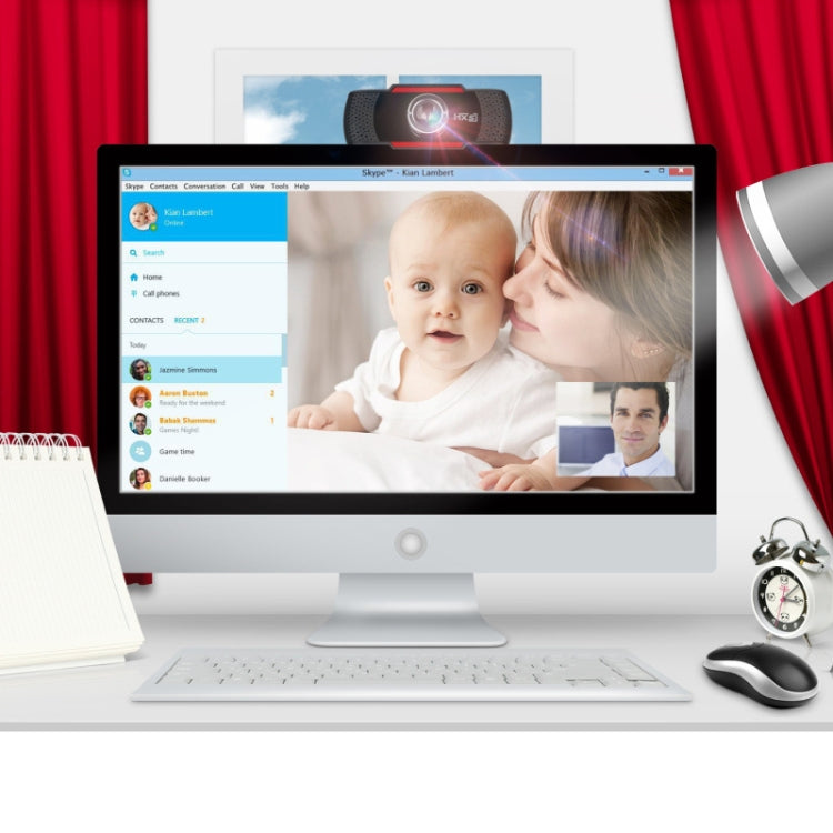 HXSJ S20 USB Webcam 480P PC Camera with Absorption Microphone
