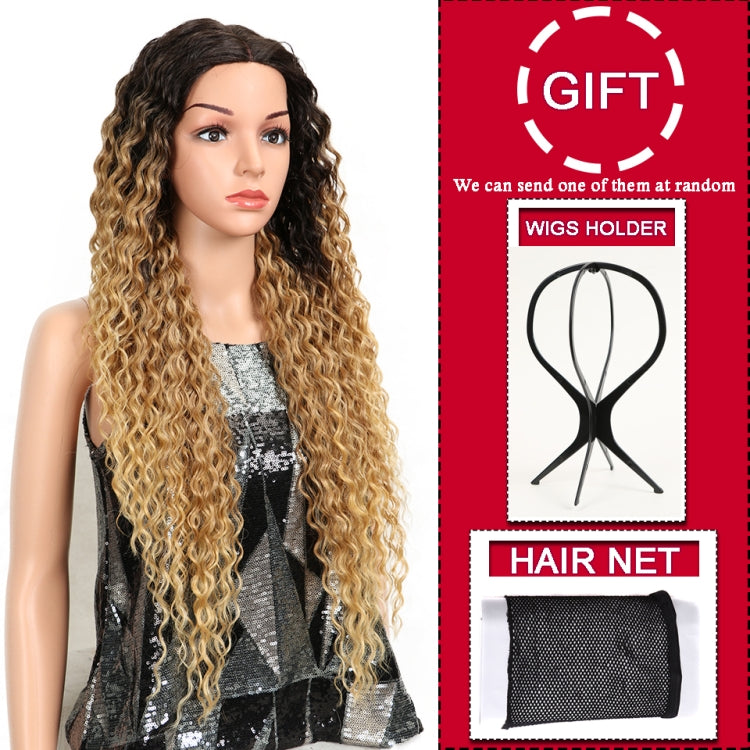 Long Curly Hairpiece High Temperature Fiber Hair 23 Inch Natural Blonde Synthetic Lace Front Wigs( SX282 4T27 Small wig) - free shipping - PMC TechLife - Order now!