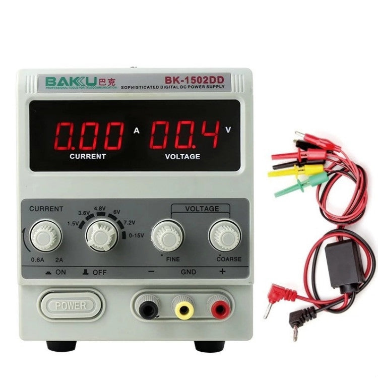 BAKU BK-1502DD DC Regulated Power Supply DC Ammeter Laptop Mobile Phone Repair Digital Display, Specification:220V EU Plug - free shipping - PMC Jewellery - Order now!
