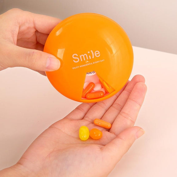 Portable 7 Days Drugs Pill Container Rotation Pillbox(Green)