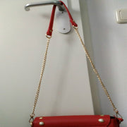 Women Bag PU Leather Chain Long Shoulder Strap Bag Accessories(Red)
