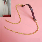 Women Bag PU Leather Chain Long Shoulder Strap Bag Accessories(Red Wine)