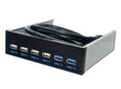 6 Ports 5.25 Inch Floppy Bay Front Panel With Power Adapter USB Hub Spilitter 2 Ports USB 3.0 + 4 Ports USB 2.0 - Floppy Drives by PMC TechLife | Online Shopping South Africa | PMC TechLife | Buy Now Pay Later Mobicred
