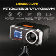 WoSporT LCD Screen Display Chronograph Speed Tester, APP Bluetooth Synchronization Eight Languages Show Speed Measurement