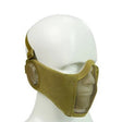 WoSporT Half Face Metal Net Field  Ear Protection Outdoor Cycling Steel Mask(Tan) - Protective Helmet & Masks by PMC TechLife | Online Shopping South Africa | PMC TechLife | Buy Now Pay Later Mobicred