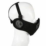 WoSporT Half Face Metal Net Field  Ear Protection Outdoor Cycling Steel Mask(Army Green Flower)