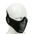 WoSporT Half Face Metal Net Field  Ear Protection Outdoor Cycling Steel Mask(Black) - Protective Helmet & Masks by PMC TechLife | Online Shopping South Africa | PMC TechLife | Buy Now Pay Later Mobicred