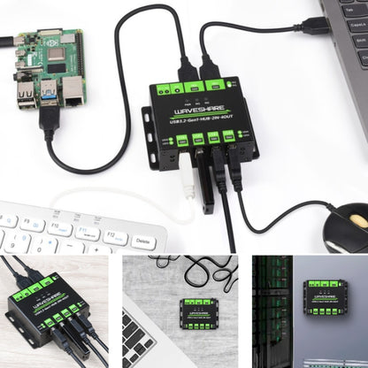 Waveshare 23929 USB HUB, Extending 4 X USB 3.2 Ports, Switchable Dual Hosts, Multi Protections - free shipping - PMC Jewellery - Order now!
