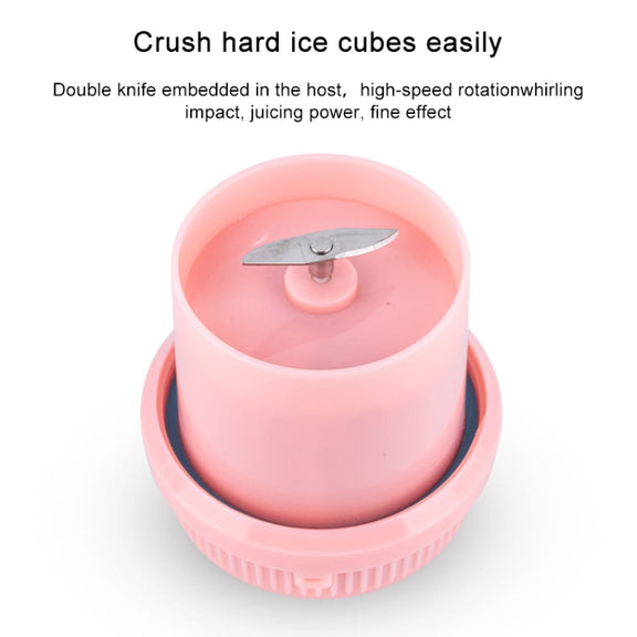Portable USB Rechargeable Mini Household Electric Fruit Juicer(Pink)