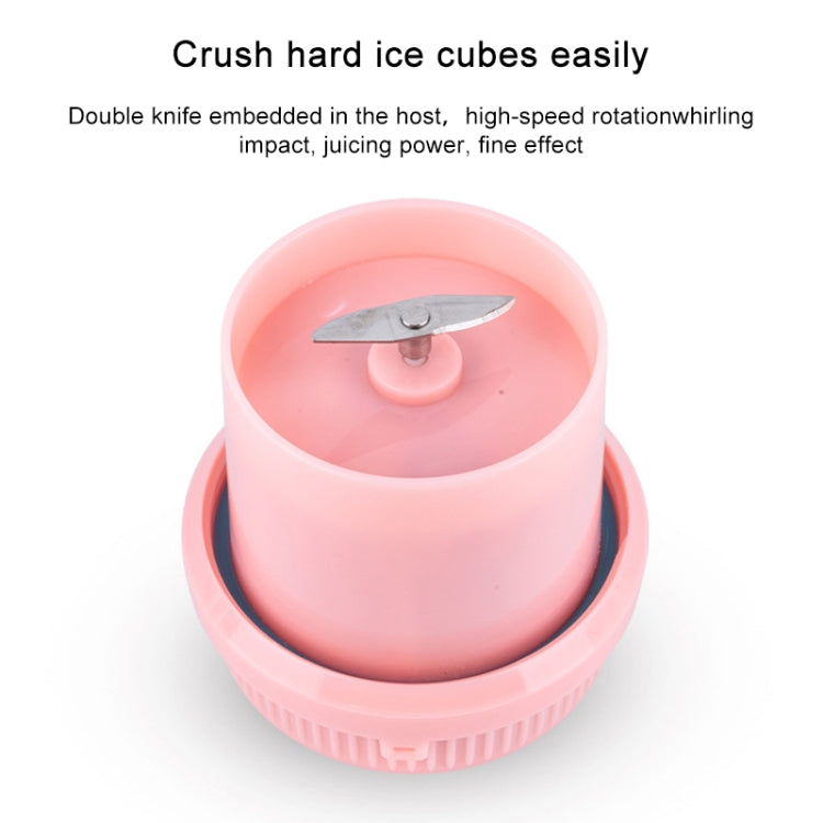 Portable USB Rechargeable Mini Household Electric Fruit Juicer(Pink)