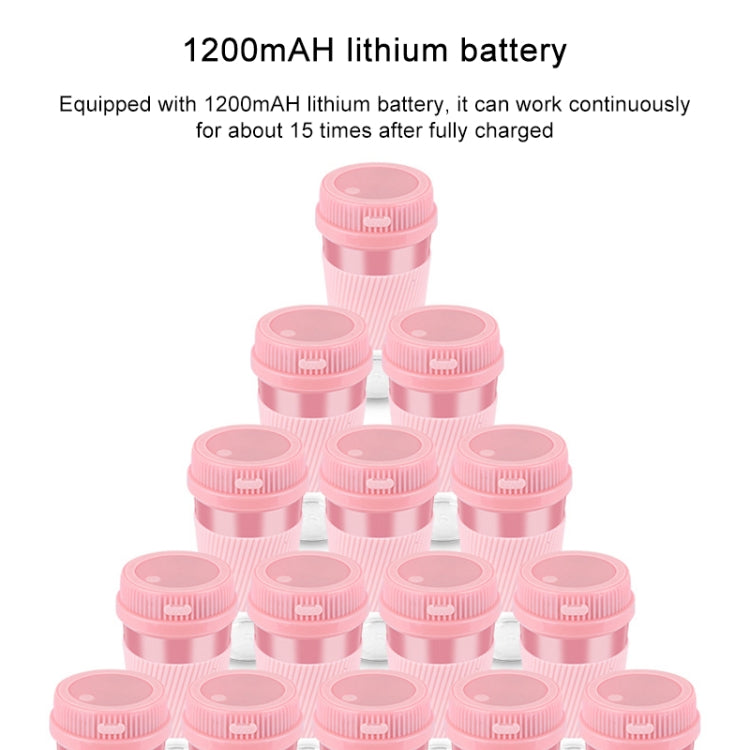 Portable USB Rechargeable Mini Household Electric Fruit Juicer(Pink)
