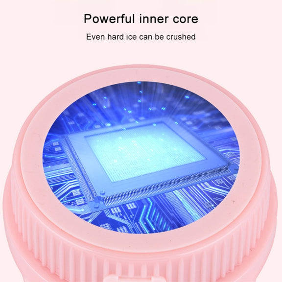 Portable USB Rechargeable Mini Household Electric Fruit Juicer(Pink)