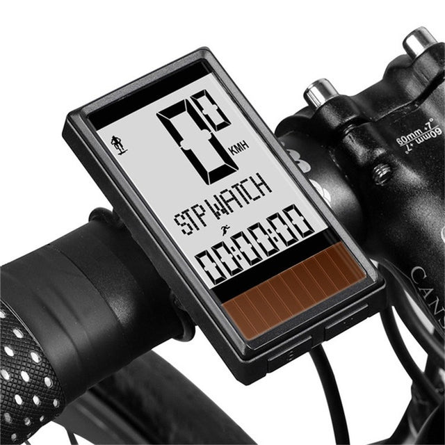 WEST BIKING Wireless Solar Code Table Mountain Road Bike Large Character Code Table Five Language Water-resistant Speedometer