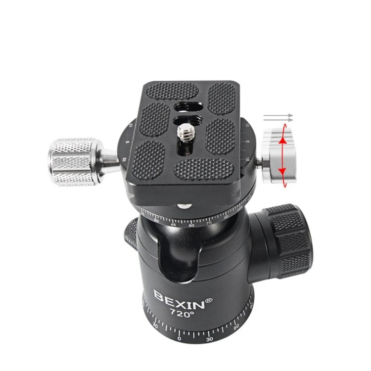 BEXIN 720 Degree Rotation Panoramic Aluminum Alloy Tripod Ball Head with Quick Release Plate - free shipping - PMC Jewellery - Order now!