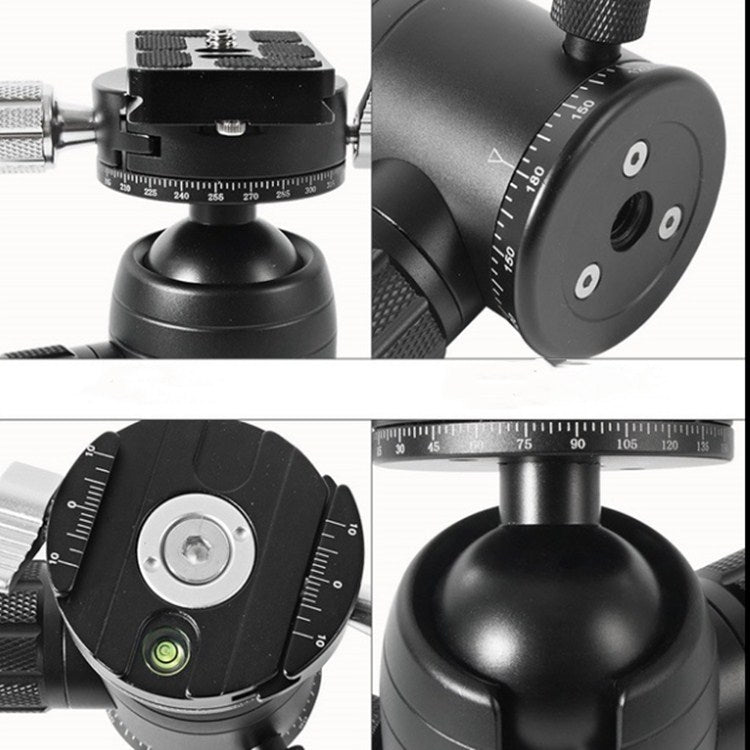 BEXIN 720 Degree Rotation Panoramic Aluminum Alloy Tripod Ball Head with Quick Release Plate