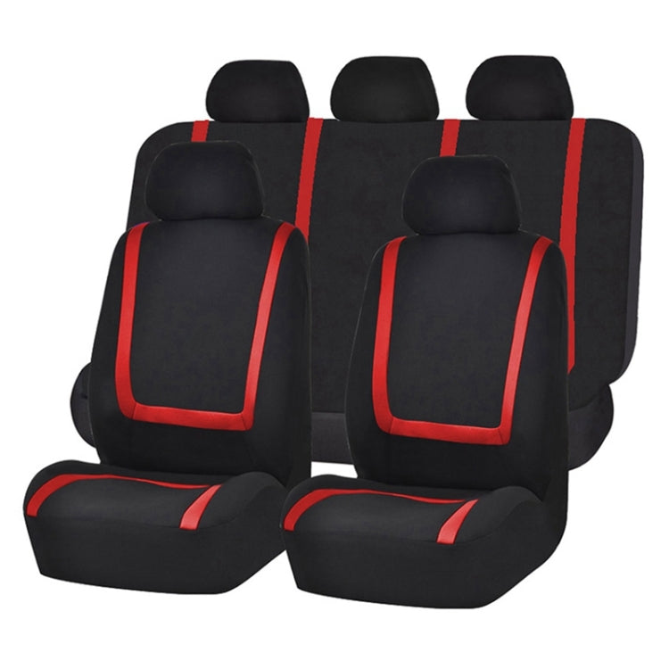 Universal Car Seat Cover Polyester Fabric Automobile Seat Covers Car Seat Cover Vehicle Seat Protector Interior Accessories 4pcs Set Black