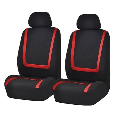 Universal Car Seat Cover Polyester Fabric Automobile Seat Covers Car Seat Cover Vehicle Seat Protector Interior Accessories 4pcs Set Red - Seat Accessories by PMC TechLife | Online Shopping South Africa | PMC TechLife | Buy Now Pay Later Mobicred