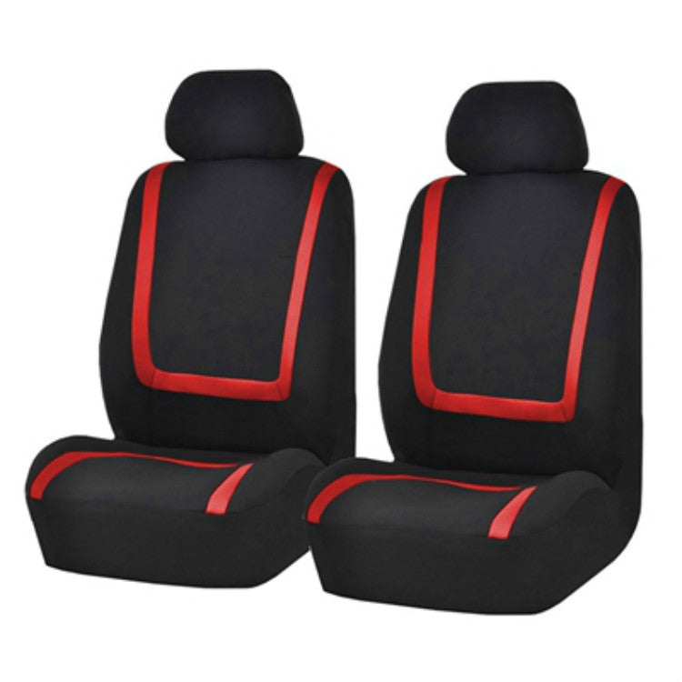 Universal Car Seat Cover Polyester Fabric Automobile Seat Covers Car Seat Cover Vehicle Seat Protector Interior Accessories 4pcs Set Red - Seat Accessories by PMC TechLife | Online Shopping South Africa | PMC TechLife | Buy Now Pay Later Mobicred