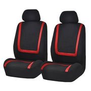 Universal Car Seat Cover Polyester Fabric Automobile Seat Covers Car Seat Cover Vehicle Seat Protector Interior Accessories 4pcs Set Red