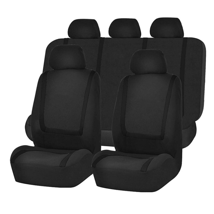 Universal Car Seat Cover Polyester Fabric Automobile Seat Covers Car Seat Cover Vehicle Seat Protector Interior Accessories 4pcs Set Red