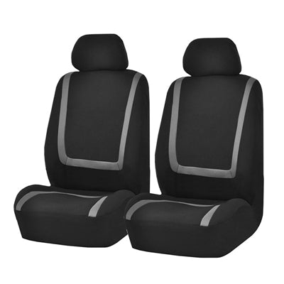Universal Car Seat Cover Polyester Fabric Automobile Seat Covers Car Seat Cover Vehicle Seat Protector Interior Accessories 4pcs Set Gray - Seat Accessories by PMC TechLife | Online Shopping South Africa | PMC TechLife | Buy Now Pay Later Mobicred