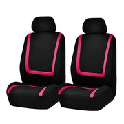 Universal Car Seat Cover Polyester Fabric Automobile Seat Covers Car Seat Cover Vehicle Seat Protector Interior Accessories 4pcs Set Pink