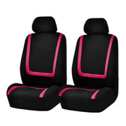 Universal Car Seat Cover Polyester Fabric Automobile Seat Covers Car Seat Cover Vehicle Seat Protector Interior Accessories 4pcs Set Pink