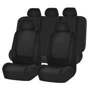 Universal Car Seat Cover Polyester Fabric Automobile Seat Covers Car Seat Cover Vehicle Seat Protector Interior Accessories 9pcs Set Black