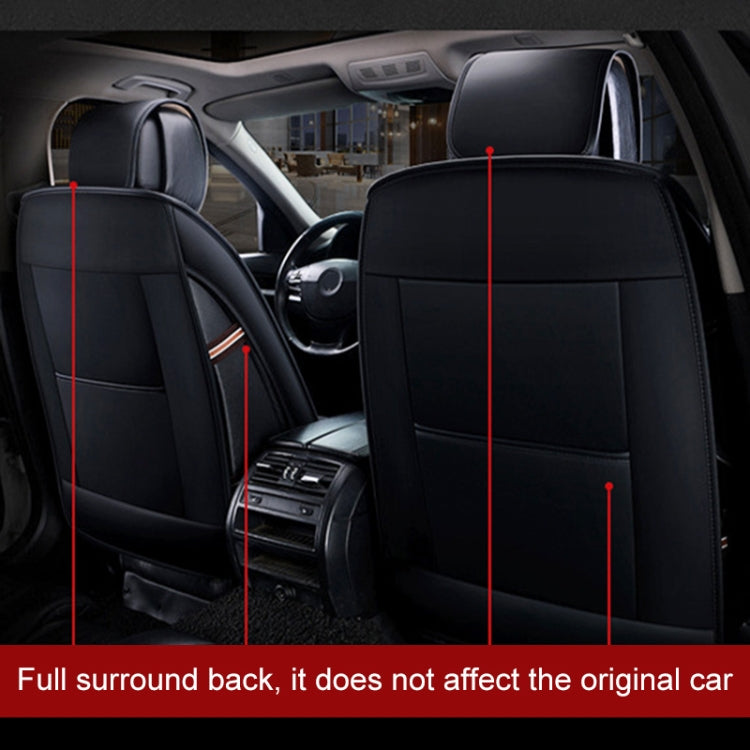 Universal PU Leather Car Seat Cover Black White - Seat Accessories by PMC TechLife | Online Shopping South Africa | PMC TechLife | Buy Now Pay Later Mobicred
