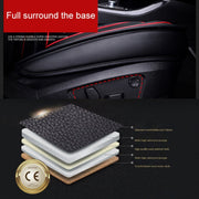 Universal PU Leather Car Seat Cover Black White Deluxe