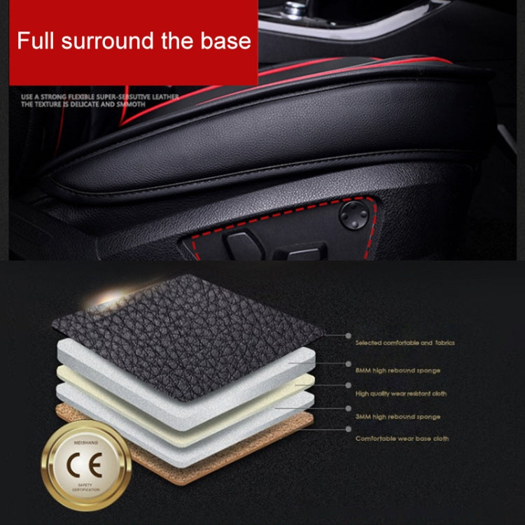 Universal PU Leather Car Seat Cover Black White Deluxe