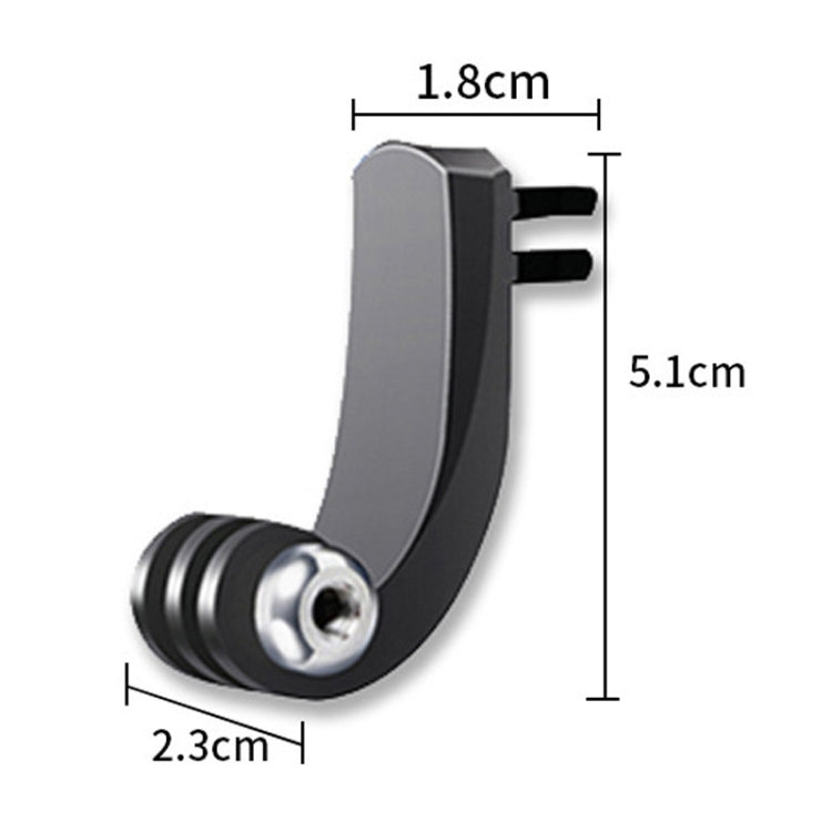 TELESIN Center Vertical Bend Arm Sports Camera Accessories For GoPro HERO11 Black / HERO9 Black / DJI Osmo Action 3 - Holder by PMC TechLife | Online Shopping South Africa | PMC TechLife | Buy Now Pay Later Mobicred