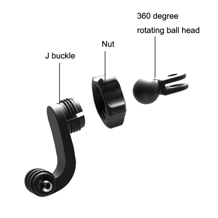 TELESIN Centered Universal Bend Arm Sports Camera Accessories For GoPro HERO11 Black / HERO9 Black / DJI Osmo Action 3 - Holder by PMC TechLife | Online Shopping South Africa | PMC TechLife | Buy Now Pay Later Mobicred