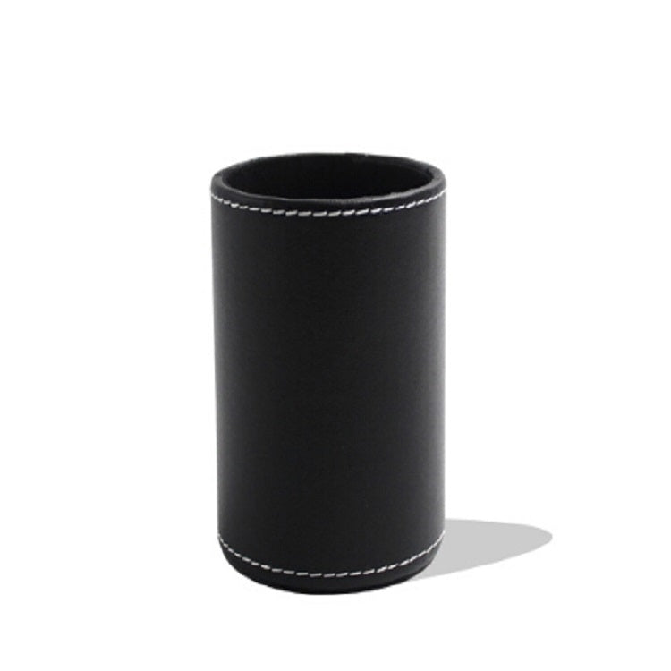 Faux Leather Leather Penholder Desk Supplies Organizer(Black) - Pen Holder by PMC TechLife | Online Shopping South Africa | PMC TechLife | Buy Now Pay Later Mobicred