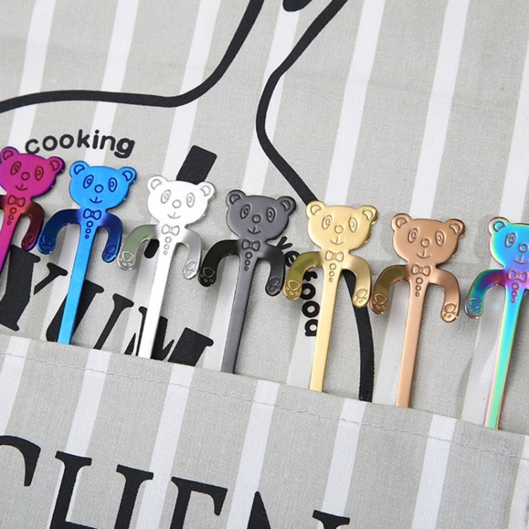 Cute Bear Spoon Long Handle Spoons Coffee Drinking Tools(Purple) - free shipping - PMC TechLife - Order now!