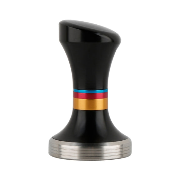58mm CoffeeTamper Stainless Steel Coffee Powder Hammer Flat Base Powder Press(Black)