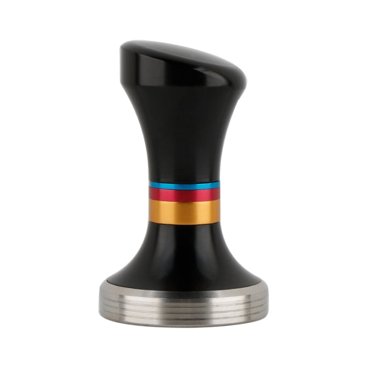 58mm CoffeeTamper Stainless Steel Coffee Powder Hammer Flat Base Powder Press(Black)