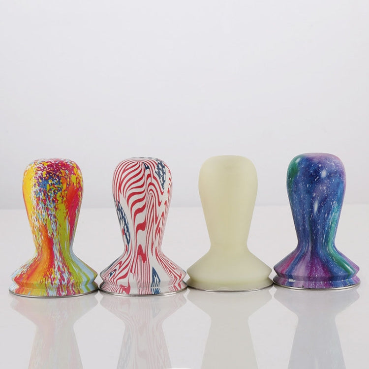 58mm Coffee Tamper Coloured Silicone Frosted Handle Coffee Hammer 304 Stainless Steel Powder Press Coffee Accessories Milk White - free shipping - PMC TechLife - Order now!