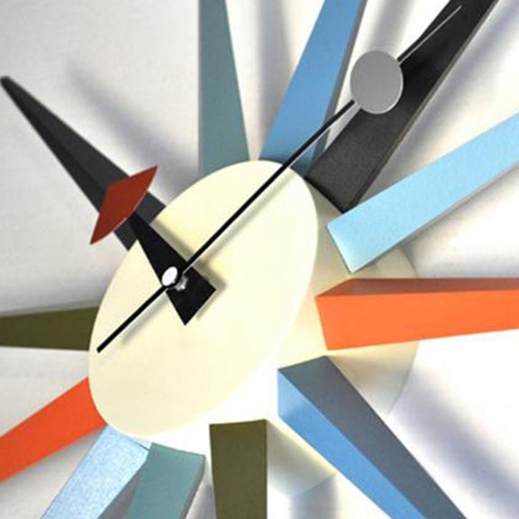 48cm Simple Modern Sun Clock Creative Home Accessories Wall Clock(Log Color Pole)