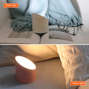 Simple Home Creative Multi-function Charging Stepless Dimming Alarm Clock Night Light(White)