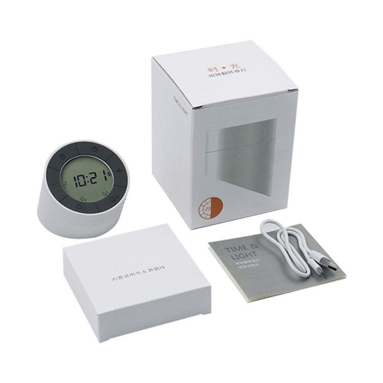 Simple Home Creative Multi-function Charging Stepless Dimming Alarm Clock Night Light(White) - Alarm Clocks by PMc TechLife | Online Shopping South Africa | PMc TechLife | Buy Now Pay Later Mobicred