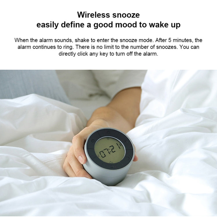 Simple Home Creative Multi-function Charging Stepless Dimming Alarm Clock Night Light(Pink)