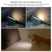 Simple Home Creative Multi-function Charging Stepless Dimming Alarm Clock Night Light(Pink)