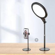 10 inch 26cm Live Broadcast Photography Desktop Beauty Fill Light Bracket, Style:Medium Version+Bracket(Black)