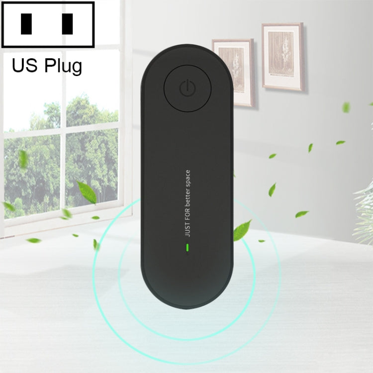 Mini Anion Air Purifier Smoke PM2.5 Remove Toilet Kitchen Air Purifier, Plug Type:US Plug(Black) - free shipping - PMC TechLife - Order now!