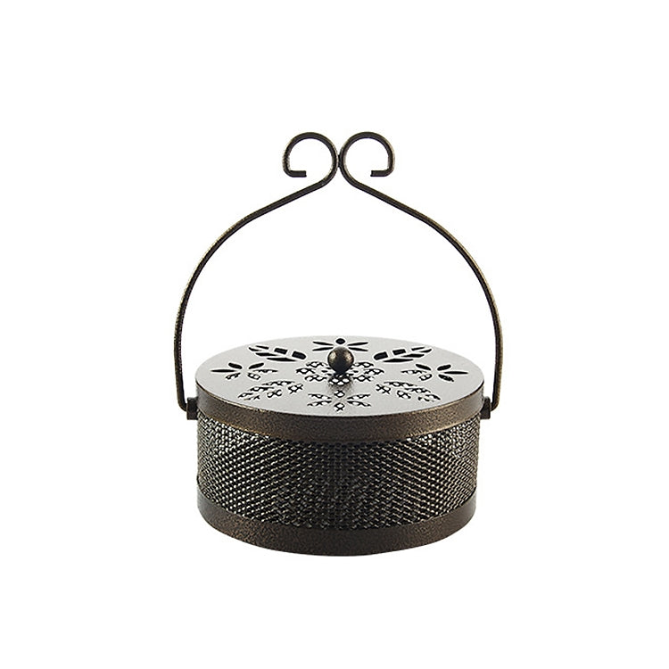 Outdoor Portable Multifunctional Hollow Fireproof Mosquito Coil Box with Lid(Bronze) - Mosquito Coil Tray by PMC TechLife | Online Shopping South Africa | PMC TechLife | Buy Now Pay Later Mobicred