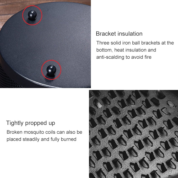 Outdoor Portable Multifunctional Hollow Fireproof Mosquito Coil Box with Lid(Bronze)
