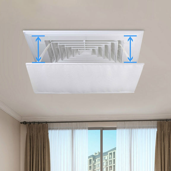 Central Air Conditioning Wind Shield Wall-Mounted Anti Direct Blowing Windshield, Size:60x60cm(White)